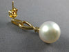 1.28CT DIAMOND & AAA SOUTH SEA PEARL 18KT YELLOW GOLD TEAR DROP HANGING EARRINGS
