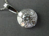 ESTATE .75CT DIAMOND 14K WHITE GOLD 5 STONE CLUSTER FLOWER PENDANT E/F VVS 25829