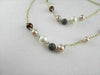 ANTIQUE 18KT PEARLS BLACK DIAMOND BY THE YARD NECKLACE