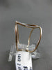 ESTATE LARGE .26CT DIAMOND 14KT ROSE GOLD 3D LOVE KNOT OPEN INFINITY FUN RING