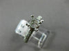 ESTATE .35CT DIAMOND PLATINUM 3D CLASSIC ROUND SEMI MOUNT ENGAGEMENT RING #2077