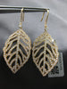 EXTRA LARGE 3.05CT DIAMOND 18KT ROSE GOLD ROUND LEAF LEVERBACK HANGING EARRINGS