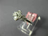 ESTATE .60CT DIAMOND 18KT WHITE GOLD 3D ROUND FOUR LEAF CLOVER FLOWER LOVE RING