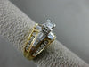 ESTATE LARGE 1.40CT ROUND PRINCESS BAGUETTE CUT DIAMOND 14K GOLD ENGAGEMENT RING