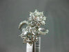 ESTATE LARGE 3.0CT DIAMOND 14KT WHITE GOLD DOUBLE FLOWER CRISS CROSS SWIRL RING