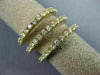 ESTATE 1.51CT DIAMOND 14KT YELLOW GOLD 3D CLASSIC THREE ROW FUN SNAKE RING