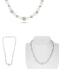 LARGE 7.19CT WHITE & FANCY YELLOW DIAMOND 14KT 2 TONE GOLD OVAL & ROUND NECKLACE