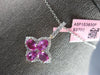 LARGE 2.72CT DIAMOND & AAA PINK SAPPHIRE 14KT ROSE GOLD 3D OVAL & ROUND PENDANT