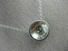 ESTATE .17CT DIAMOND 14KT WHITE GOLD 3D CLASSIC ROUND SOLITAIRE PENDANT #4672