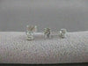 ESTATE .60CTW DIAMOND 5MM STUD 14KT WHITE GOLD PUSHBACK EARRINGS G/H VSSI #21024