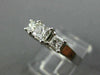 ESTATE .86CT DIAMOND 14KT WHITE GOLD 3 STONE PRINCESS LOVE ENGAGEMENT RING 25786