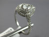 ESTATE WIDE 1.18CT DIAMOND 14KT WHITE GOLD 3D CLASSIC ROUND ENGAGEMENT RING