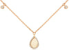 .52CT DIAMOND & AAA OPAL 14KT ROSE GOLD 3D PEAR SHAPE & ROUND TEAR DROP NECKLACE