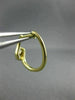 ESTATE .61CT DIAMOND 14KT YELLOW GOLD 3D TWO STONE LOVE CLASSIC HUGGIE EARRINGS