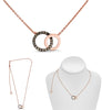 .17CT CHOCOLATE FANCY DIAMOND 14KT ROSE GOLD DOUBLE CIRCLE OF LIFE FUN NECKLACE