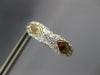 1.0CT DIAMOND 14KT 2 TONE GOLD SEMI HOOP GEOMETRICAL FUN HANGING EARRINGS #27313