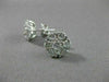 ESTATE LARGE 2.17CT DIAMOND 14KT WHITE GOLD FLOWER CLUSTER EARRINGS CUTE! #2860