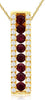 .64CT DIAMOND & AAA RUBY 14KT YELLOW GOLD 3D ROUND CLASSIC BAR FLOATING PENDANT