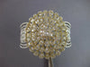 MASSIVE 13.22CT DIAMOND 14K 2 TONE GOLD 3D FLOWER CUFF COCKTAIL BANGLE BRACELET