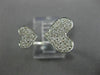 ESTATE WIDE .35CT DIAMOND 14KT WHITE GOLD 3D DOUBLE HEART MICRO PAVE LOVE RING