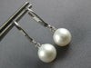 ESTATE AAA SOUTH SEA PEARL 14KT WHITE GOLD 3D CLASSIC LEVERBACK HANGING EARRINGS