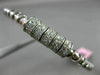 ESTATE 1.20CT DIAMOND 14K WHITE GOLD 3D MULTI ROW SWIRL FLEXIBLE BANGLE BRACELET