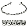 ESTATE 2.02CT DIAMOND 14KT WHITE GOLD 3D ROUND 4 PRONG ETERNITY TENNIS BRACELET