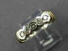 ESTATE .35CT DIAMOND 14K TWO TONE GOLD 3D 5 STONE BEZEL ANNIVERSARY RING #3766