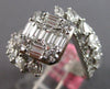 LARGE 1.90CT DIAMOND 18KT WHITE GOLD ROUND BAGUETTE & PEAR SHAPE ENGAGEMENT RING