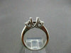 ESTATE .28CT DIAMOND 14KT W GOLD 3 STONE LUCIDA SEMI MOUNT ENGAGEMENT RING #722