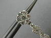 ESTATE 2.58CT DIAMOND 18KT WHITE GOLD 3D FLOWER INFINITY PEAR HANGING EARRINGS