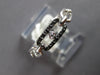 ESTATE .09CT WHITE & BLACK DIAMOND 14KT WHITE GOLD 3D OVAL LOVE KNOT FUN RING