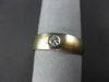 ESTATE .18CT DIAMOND 18KT WHITE & YELLOW GOLD SOLITAIRE BURNISH MEN RING  #11227