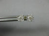 ESTATE .25CT DIAMOND 14KT 2 TONE GOLD ROUND SOLITAIRE HALO CLUSTER STUD EARRINGS