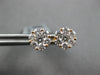 ESTATE 1.0CT DIAMOND 18KT ROSE GOLD 3D CLASSIC FLOWER INVISIBLE STUD EARRINGS