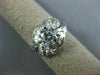 ANTIQUE WIDE 1.59CT DIAMOND PLATINUM 3D ROUND & BAGUETTE ENGAGEMENT RING #26657