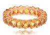 4.62CT AAA CITRINE 14KT ROSE GOLD 3D CLASSIC OVAL SHARED PRONG ETERNITY FUN RING