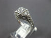ESTATE .40CT DIAMOND PLATINUM 3D CLASSIC FILIGREE SQUARE ENGAGEMENT RING