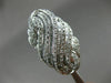 ESTATE LARGE 2.36CT ROUND & BUGETTE DIAMOND 14K WHITE GOLD 3D INFINITY LOVE RING