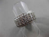 ESTATE LARGE 1.50CT ROUND DIAMOND 14KT WHITE GOLD 5 ROW COCKTAIL RING #21176