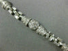 ANTIQUE EXTRA LARGE 41CT DIAMOND & AAA AQUAMARINE 18K WHITE GOLD LARIAT NECKLACE