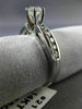 ESTATE WIDE .91CT ROUND DIAMOND 14KT WHITE GOLD SOLITAIRE ENGAGEMENT RING #21702