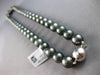LARGE & LONG AAA TAHITIAN PEARL 14KT WHITE GOLD CLASSIC GRADUATING LOVE NECKLACE