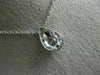 ESTATE .27CT DIAMOND 14KT WHITE GOLD SOLITAIRE TEAR DROP BEZEL FLOATING PENDANT