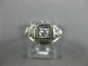 ANTIQUE .14CT DIAMOND 14KT WHITE GOLD SQUARE OPEN FILIGREE ENGAGEMENT RING 26658