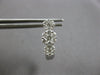 .75CT DIAMOND 14KT WHITE GOLD FLOWER PAST PRESENT FUTURE LEVERBACK HOOP EARRINGS