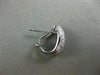 ESTATE WIDE .83CT DIAMOND 18KT WHITE GOLD 3D CLASSIC PAVE LEAF CLIP ON EARRINGS