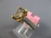LARGE 2.02CT WHITE & MOCHA DIAMOND 18KT 2 TONE GOLD 3D ETERNITY ENGAGEMENT RING