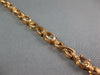 LONG 4.15CT DIAMOND & AAA MORGANITE 14K ROSE GOLD 3D OVAL X LOVE TENNIS BRACELET