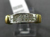 ESTATE .55CT DIAMOND 14K TWO TONE GOLD 2 ROW INVISIBLE PRINCESS ANNIVERSARY RING